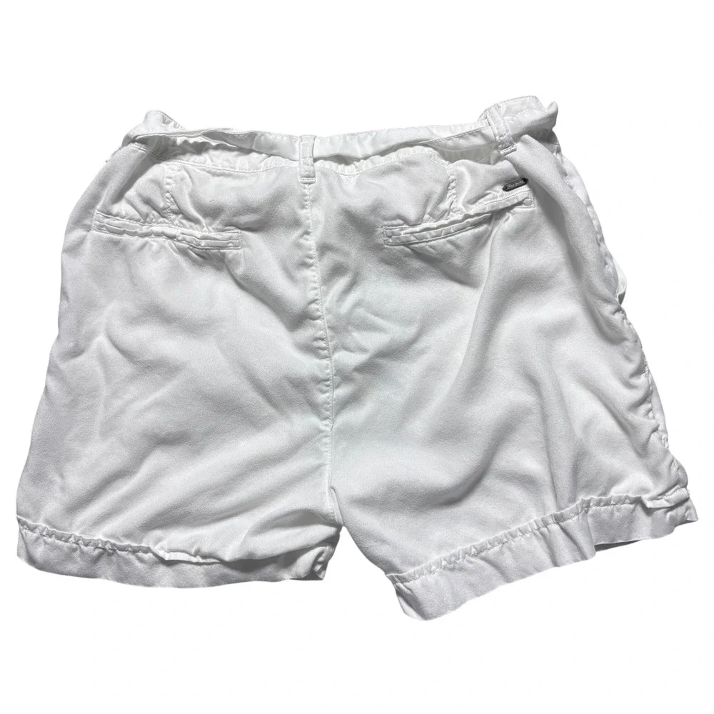 Pepe Jeans London Nomad Tencel Tie Waist‎ Shorts White Women Size 31